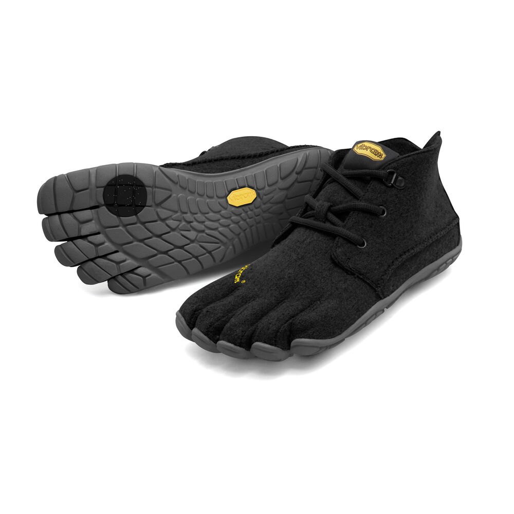 Vibram Five Fingers Womens Barefoot Shoes - Black/Grey - CVT-Wool - 96827-INVX